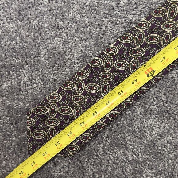 Burberry Burberrys Of London Vintage 100% Silk Men's Neck‎ Tie Paisley 57" x 4" - Picture 7 of 8